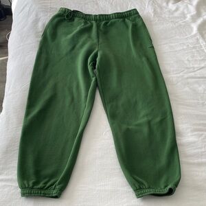 Aritzia TNA Size L CozyFleece Mega Fit Green Sweatpants